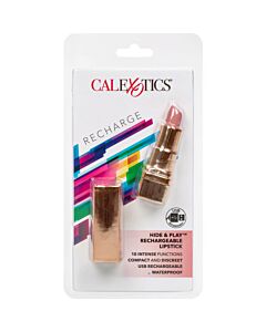 Hide & play refillable lipstick bullet - pink