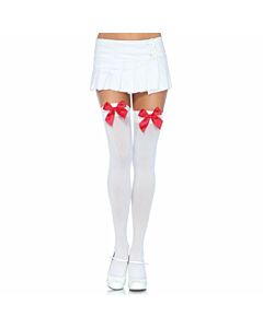 White Stockings Red Bow