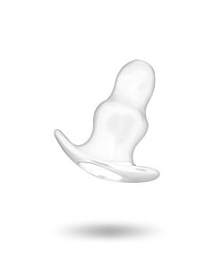 Addicted toys small hollow tunnel butt plug - 7cm translucent