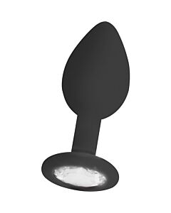Regular diamond butt plug - black