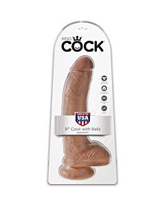 King cock 9 cock with balls tan