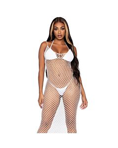 White Braided Net Dress