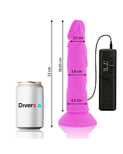 FlexiVibe - Vibrating Dildo 23cm - Lilac