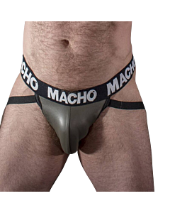 Leather Jockstrap Gray Beige MachoX