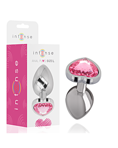 Aluminum Pink Heart Anal Plug - Intense