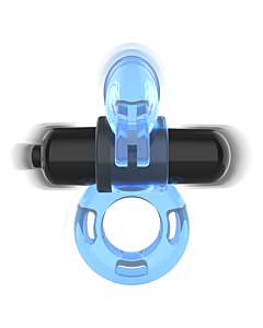Blue Pulse Vibrating Ring