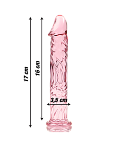 Frosted Pink Glass Dildo