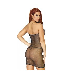 Leg avenue crystalized fishnet multidress black o.s