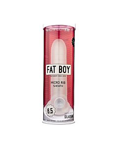 Fat boy micro ribbed sheath 6,5 inch - clear
