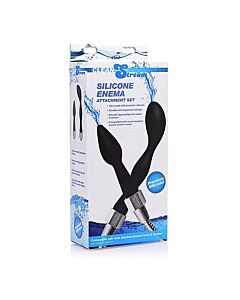 Premium silicone enema attatchment set