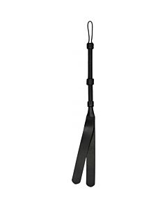 Heavy duty double tailed whip flogger black