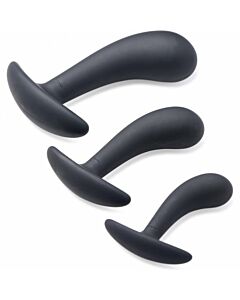 Curved anal set - dark delights 3 pieces - black