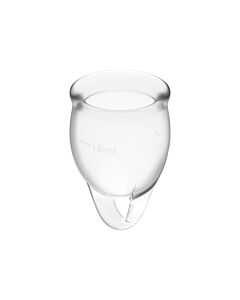 Satisfyer feel confident kit copa menstrual transparente  15+20ml