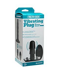 Vac-u-lock vibrating plug with remote