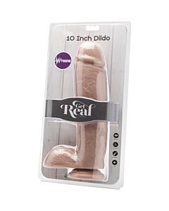 Cock 10 inch w/ balls flesh vibr.