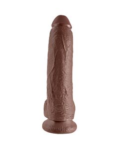 King cock 9 inch with balls brown