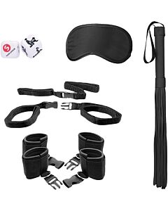 Bed post bindings restraing kit - black