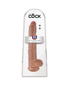 King cock - cock with balls 35.6 cm - flesh