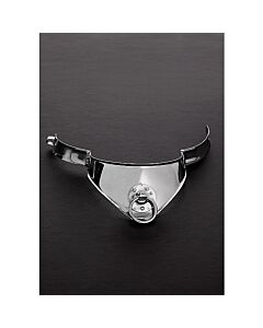 Metal hard neclace with ring and lock  12.5 cm