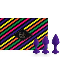 Feelztoys - bibi butt plug set 3 pcs purple