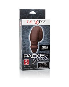 5 inch silicone packing penis - black