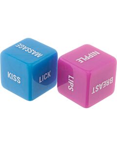 Lovers dice pink/blue