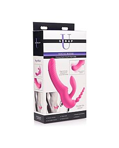 Regal rider triple g vibrating silicone strapless strap on - purple