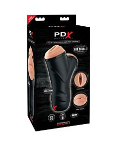 Pdx elite double penetration vibrating stroker