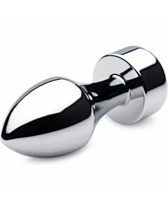 Metal plug with pink pearl - small