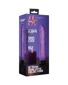 Real Slim 20cm Vibrator - Purple