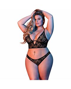 Bralette with adjustable straps - black