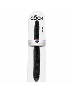 King cock cock 16 inch tapered double black