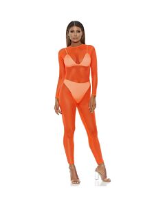 Orange Body Mesh - Tight Sensuality