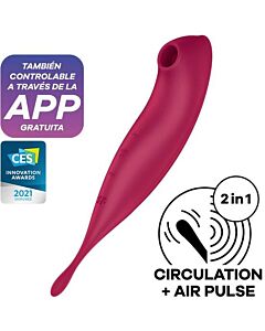 Satisfyer Twirling Pro+  Suction and Vibrating Wand with APP Connect - Pink