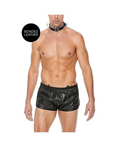 Deluxe blue bondage collar - One size fits all - BDSM and bondage