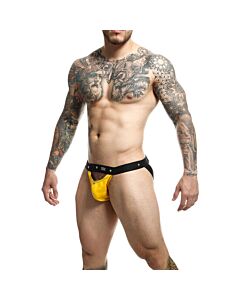DNGEON Peekaboo Jock Yellow - Sporty-Erotic Underwear