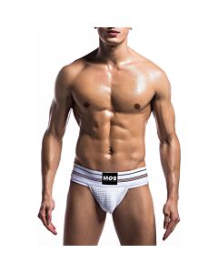 Classic wide white jockstrap fetish