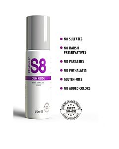 S8 Hybrid Cum Glide 50ml - Hybrid lubricant designed to mimic semen