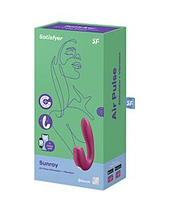 Satisfyer Sunray Stimulator and Vibrator App Red - Sex Shop