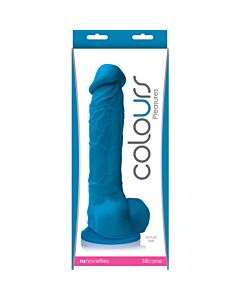 Colours pleasure dildo 8 inch blue