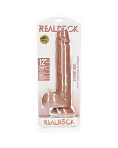 RealRock - Realistic Penis with Testicles and Suction Cup - 12'' / 30.5 cm