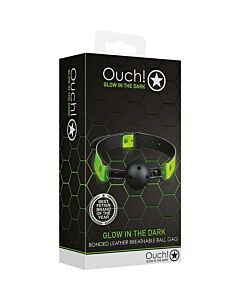 Ouch! Fluorescent Ball Gag - Glow in the Dark