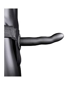 Ouch - Curved Metallic Hollow Strap-On - 8'' / 20 cm