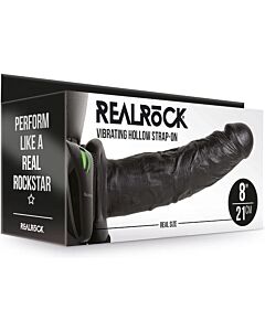 Realrock Hollow Vibrating Strap-On without Balls - 8''/20.5 cm