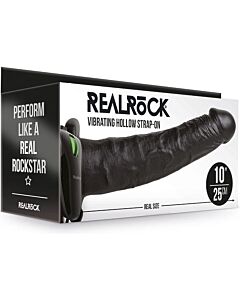 Realrock Hollow Vibrating Strap-On without Balls - 10/24.5 cm