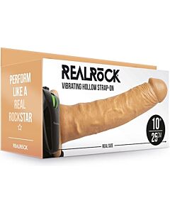 Realrock Hollow Vibrating Strap-On without Balls 10''/24.5 cm