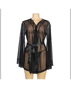 Black Mesh Babydoll XL-XXL - XL Sensuality