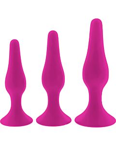 Curved Anal Seduction Kit - Set of 3 Silicone Plugs