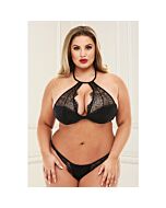 Sexy lace halterset black