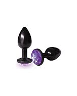 Bejeweled annodized stainless steel plug - violet